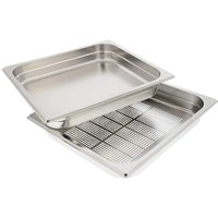 AEG - Perforiertes Edelstahl-Stahlstahl (35,5 x 32,5 x 5 cm) für Ofen 140024982054 von AEG