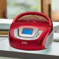 Stereo Radio mit usb und sd Slot Stereoanlage Radiorecorder rot Musikanlage MP3 Wecker Uhr Kompaktanlage mit Tragegriff Stereo Radio mit usb und sd Slot Stereoanlage Radiorecorder rot Musikanlage MP3 Wecker Uhr Kompaktanlage mit Tragegriff von AEG