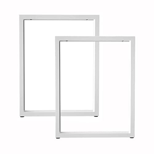 AEGCAOJH 2er-Set Tischbeine aus Metall im industriellen Stil, robuste Schreibtischbeine, Metallbeine für DIY-Couchtisch, Möbelbank, 28 x 23 Zoll Esstischbeine, Vierkantrohrbeine mit verstel von AEGCAOJH