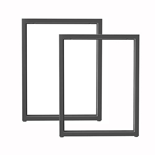 AEGCAOJH 2er-Set Tischbeine aus Metall im industriellen Stil, robuste Schreibtischbeine, Metallbeine für DIY-Couchtisch, Möbelbank, 28 x 23 Zoll Esstischbeine, Vierkantrohrbeine mit verstel von AEGCAOJH