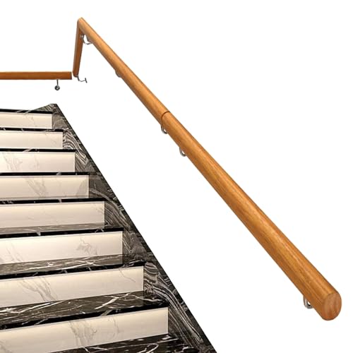 AEGCAOJH 3,3-15 Fuß Holzhandläufe für Innentreppen, Treppengeländer-Handläufe, Sicherheits-rutschfeste Treppengeländer-Handlauf-Stützstange mit wandmontierten Edelstahlhalterungen (Größe: 5 AEGCAOJH 3,3-15 Fuß Holzhandläufe für Innentreppen, Treppengeländer-Handläufe, Sicherheits-rutschfeste Treppengeländer-Handlauf-Stützstange mit wandmontierten Edelstahlhalterungen (Größe: 5 von AEGCAOJH