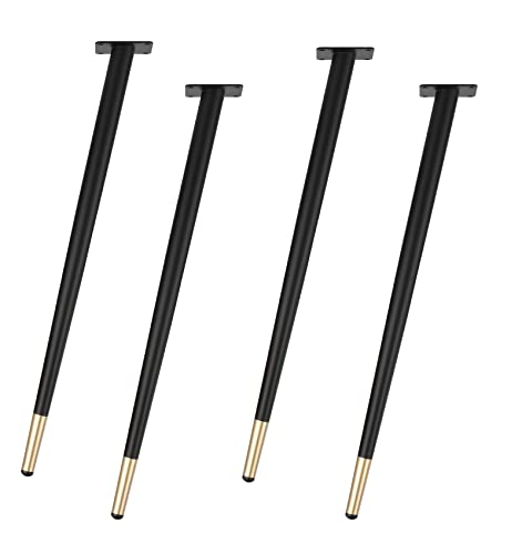AEGCAOJH 4 Stück Moderne schräge konische Möbelbeine aus Metall für Sofa, Schrank, Tisch, Stuhl, Schrank, Couch, Ottomane, 30 cm, Schwarze und goldene Ersatzbeine mit Befestigungsschrauben AEGCAOJH 4 Stück Moderne schräge konische Möbelbeine aus Metall für Sofa, Schrank, Tisch, Stuhl, Schrank, Couch, Ottomane, 30 cm, Schwarze und goldene Ersatzbeine mit Befestigungsschrauben von AEGCAOJH