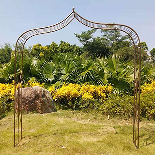 AEGCAOJH Bögen,Wetterfester Retro-Gartenbogen,Gartenrasen im Freien,Hinterhofterrasse,Hochzeitsbogen,Kletterpflanzenbogen,Wetterfeste und freistehende Pergola,Golden von AEGCAOJH