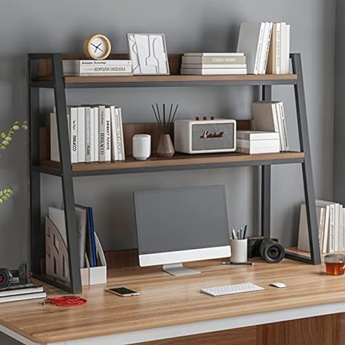 AEGCAOJH Bücherregal für den Büroschreibtisch – Schreibtisch-Organizer, 2-stufiges industrielles Leiter-Schreibtisch-Bücherregal, Holz-Metall-Bücherregal für den Büroschreibtisch, freistehe AEGCAOJH Bücherregal für den Büroschreibtisch – Schreibtisch-Organizer, 2-stufiges industrielles Leiter-Schreibtisch-Bücherregal, Holz-Metall-Bücherregal für den Büroschreibtisch, freistehe von AEGCAOJH
