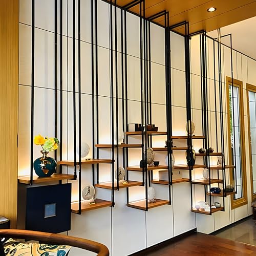 AEGCAOJH Deckenregal, Lagerregal aus Metalleisen mit Massivholzplatte, schwebende Pflanzen-/Blumenständer-Bücherregale, Wandständer für Büro, Küche, Esszimmer, Schlafzimmer (Größe: 30 x 30 AEGCAOJH Deckenregal, Lagerregal aus Metalleisen mit Massivholzplatte, schwebende Pflanzen-/Blumenständer-Bücherregale, Wandständer für Büro, Küche, Esszimmer, Schlafzimmer (Größe: 30 x 30 von AEGCAOJH