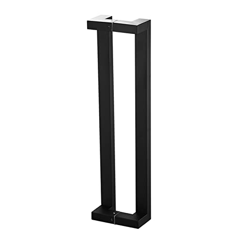AEGCAOJH Doppelseitiger Türgriff, H-förmiger Türgriff für Schiebetüren/Holztüren/Glastüren, rechteckiger Scheunengriff für Scheunentore (Farbe: Schwarz, Größe: 100 cm/40 Zoll) von AEGCAOJH