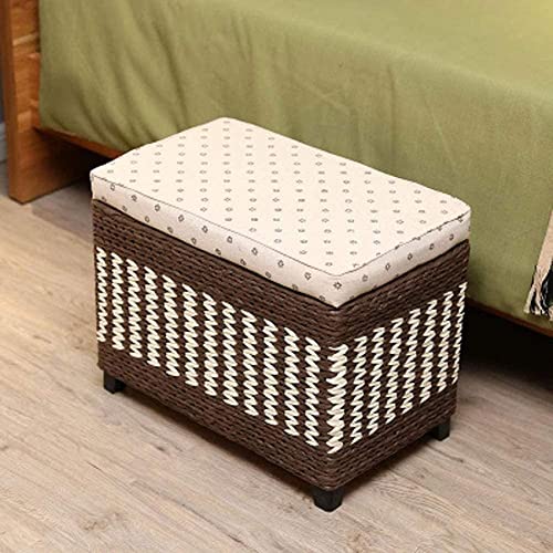 AEGCAOJH Gepolsterter Fußhocker Fußhocker Gewebter Seegras-Stauraumhocker/Natürlicher Rattan-Stauraumhocker Gepolsterte Sitzkissen Aufbewahrungstruhe Sofa Sitzbank Handgewebter Rattanhocker AEGCAOJH Gepolsterter Fußhocker Fußhocker Gewebter Seegras-Stauraumhocker/Natürlicher Rattan-Stauraumhocker Gepolsterte Sitzkissen Aufbewahrungstruhe Sofa Sitzbank Handgewebter Rattanhocker von AEGCAOJH