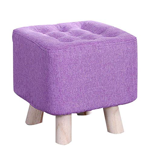 AEGCAOJH Gepolsterter weicher osmanischer Fußstützenhocker, quadratischer Fußstützenhocker mit Holzbeinen, Fußhocker für Wohnzimmer, Sofa, Couchtisch, Schlafzimmer, Schminktisch von AEGCAOJH
