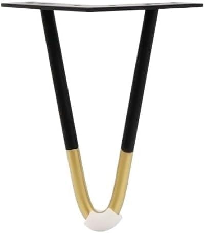 AEGCAOJH Haarnadel-Möbelbeine aus Metall für Heimwerkerprojekte. Robuste Tischbeine für TV-Ständer, Sofas, Schränke, 4er-Set (Schwarzgold, 30 cm) von AEGCAOJH