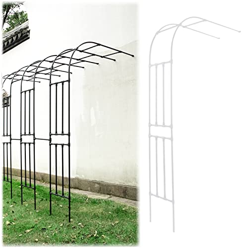 AEGCAOJH Halbbogen-Gartenbogen, großer Metallbogen, Spalier zur Unterstützung von Kletterpflanzen, wetterfeste Pergola-Laube, Halbbogen, für Terrasse, Hinterhof, Rasen, Torbogen-Dekoration AEGCAOJH Halbbogen-Gartenbogen, großer Metallbogen, Spalier zur Unterstützung von Kletterpflanzen, wetterfeste Pergola-Laube, Halbbogen, für Terrasse, Hinterhof, Rasen, Torbogen-Dekoration von AEGCAOJH