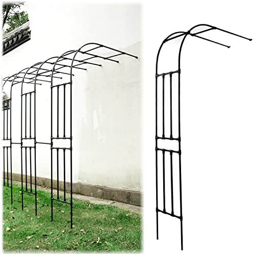 AEGCAOJH Halbbogen-Gartenbogen, großer Metallbogen, Spalier zur Unterstützung von Kletterpflanzen, wetterfeste Pergola-Laube, Halbbogen, für Terrasse, Hinterhof, Rasen, Torbogendekoration ( von AEGCAOJH