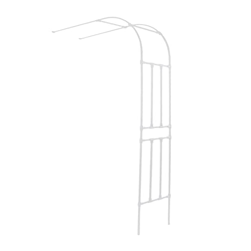 AEGCAOJH Halbbogen Metallbogen, Kletterpflanzen Gartenbogen Spalier, Halbpergola Laube Höhe 240 cm, Wetterfester Rankbogen Torbogen, für dekorative Terrasse Hinterhof Rasen (Farbe: Weiß, Gr AEGCAOJH Halbbogen Metallbogen, Kletterpflanzen Gartenbogen Spalier, Halbpergola Laube Höhe 240 cm, Wetterfester Rankbogen Torbogen, für dekorative Terrasse Hinterhof Rasen (Farbe: Weiß, Gr von AEGCAOJH