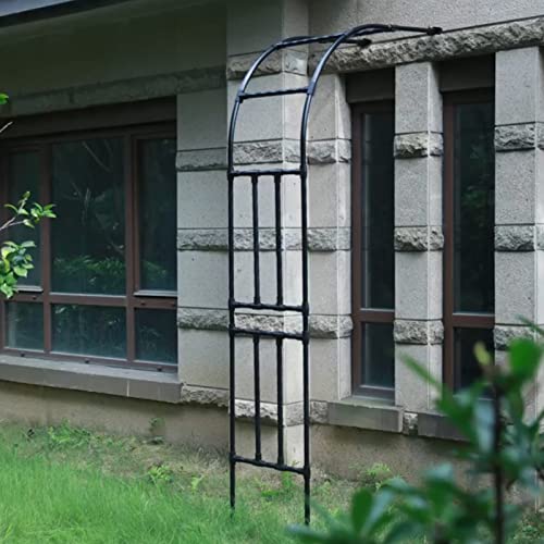 AEGCAOJH Halber Gartenbogen, Kletterbögen für Pflanzen, Spalier-Pergola-Laube zur Wandmontage, wetterfest und robust, zur Dekoration von Terrassen und Rasen im Freien (Farbe: Schwarz, Größe AEGCAOJH Halber Gartenbogen, Kletterbögen für Pflanzen, Spalier-Pergola-Laube zur Wandmontage, wetterfest und robust, zur Dekoration von Terrassen und Rasen im Freien (Farbe: Schwarz, Größe von AEGCAOJH