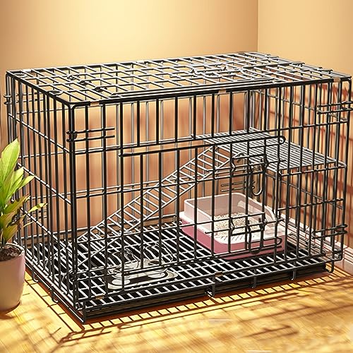 AEGCAOJH Katzenkäfig Mehrschichtiger Katzenzaun Aus Draht Verbreiterter Und Erhöhter Käfig Für Frettchen Und Meerschweinchen Katzenzaun Für Outdoor-Camping Und Reisen Mit Tablett Leicht Zu von AEGCAOJH