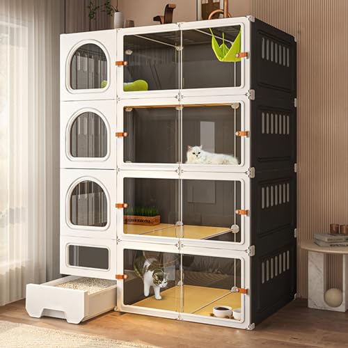 AEGCAOJH Katzenkäfige für den Innenbereich, Chinchillakäfig, Katzengehege, DIY-Katzenlaufstall, HD-transparent, neu verbesserte Schiebetür, einfach zu montieren, ideal für 1–2 Kätzchen (Far AEGCAOJH Katzenkäfige für den Innenbereich, Chinchillakäfig, Katzengehege, DIY-Katzenlaufstall, HD-transparent, neu verbesserte Schiebetür, einfach zu montieren, ideal für 1–2 Kätzchen (Far von AEGCAOJH