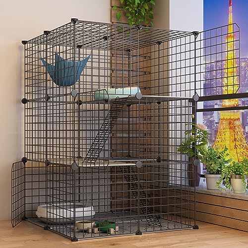 AEGCAOJH Katzenzaun für den Innenbereich, abnehmbar, DIY-Katzenkäfig aus Metall, Frettchenkäfig, Hundekäfig, Katzenzaun, Katzentransporter, Außenbereich, Wohnmobil, Camping-Katzenzaun, Katz AEGCAOJH Katzenzaun für den Innenbereich, abnehmbar, DIY-Katzenkäfig aus Metall, Frettchenkäfig, Hundekäfig, Katzenzaun, Katzentransporter, Außenbereich, Wohnmobil, Camping-Katzenzaun, Katz von AEGCAOJH