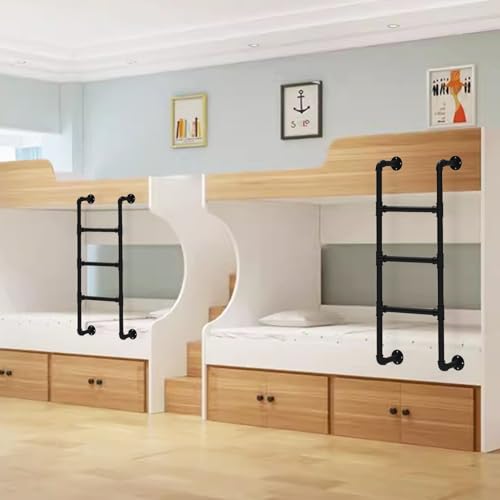 AEGCAOJH Metall-Etagenbettleiter für Loft-Wohnheim, an der Wand montierte Dachboden-Hochbett-Trittleitern, Kletterleiter 49"/51"/55"/65", Schwarze Schmiedeeisen-Fensterschacht-Ausstiegsleit AEGCAOJH Metall-Etagenbettleiter für Loft-Wohnheim, an der Wand montierte Dachboden-Hochbett-Trittleitern, Kletterleiter 49"/51"/55"/65", Schwarze Schmiedeeisen-Fensterschacht-Ausstiegsleit von AEGCAOJH