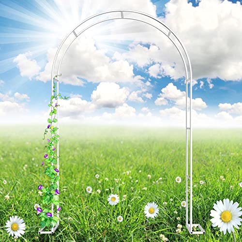AEGCAOJH Metall-Gartenbogen, schwarz/weiß/dunkelgrün, Hochzeitsbogen, Blumenranken, Dekoration, Spalier, Gehweg, für Pflanzen, Kletterhilfe, Pergola-Laube, wetterbeständig (Farbe: schwarz, von AEGCAOJH