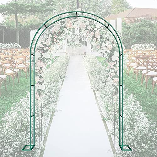 AEGCAOJH Metallgartenbogen, Torbogenspalier, Hochzeitspergola-Laube, Spalier für Kletterpflanzen, Gartenzaun-Pavillon, zur Unterstützung von Hochzeiten, Partydekoration (Farbe: Grün, Größe: von AEGCAOJH