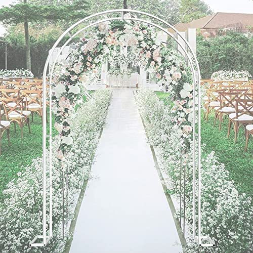 AEGCAOJH Metallgartenbogen, Torbogenspalier, Hochzeitspergola-Laube, Spalier für Kletterpflanzen, Gartenzaun-Pavillon, zur Unterstützung von Hochzeiten, Partydekoration (Farbe: Weiß, Größe: von AEGCAOJH