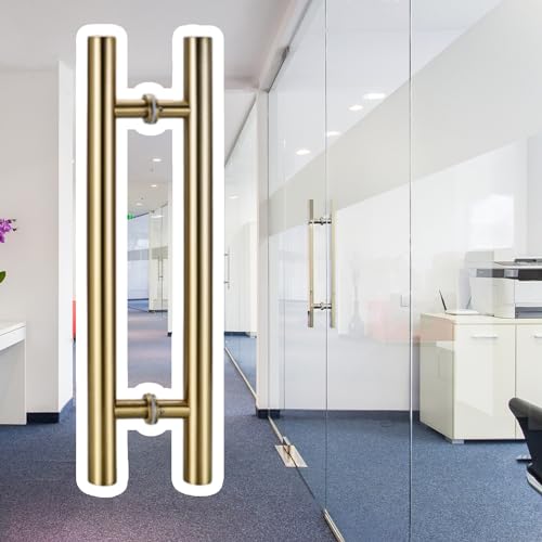 AEGCAOJH Moderne Türgriffe mit runden Stangen für Glasschiebetüren. Zweiseitiger Push-Pull-Griff für den Innen- und Außenbereich. Gold-Finish. Ideal für Badezimmer-Duschtüren (39,5 Zoll Län AEGCAOJH Moderne Türgriffe mit runden Stangen für Glasschiebetüren. Zweiseitiger Push-Pull-Griff für den Innen- und Außenbereich. Gold-Finish. Ideal für Badezimmer-Duschtüren (39,5 Zoll Län von AEGCAOJH