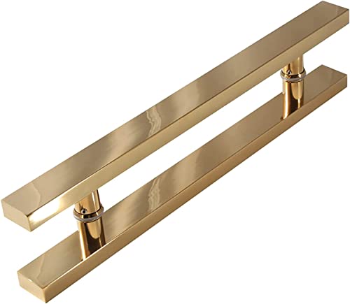 AEGCAOJH Moderner Eingangstürgriff Push-Pull-Türgriff, verdickter Edelstahl-Türgriff für Metalltüren, Glastüren, gehärtete Türen, Holztüren, modern und einfach (Farbe: Gold Nr. 2, Größe: Lä von AEGCAOJH
