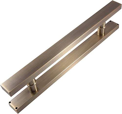 AEGCAOJH Moderner Eingangstürgriff Push-Pull-Türgriff, verdickter Edelstahl-Türgriff für Metalltüren, Glastüren, gehärtete Türen, Holztüren, modern und einfach (Farbe: Kupfer Nr. 1, Größe: von AEGCAOJH
