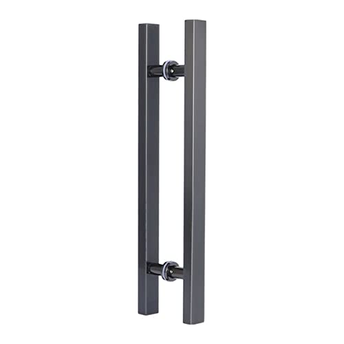AEGCAOJH Robuste, Schwarze Außengriffe für Scheunentore, Eingangsgriffe, Stangen für Büro, Geschäft, Badezimmer, Innenbereich, Glas, Holztür, 80 cm (31 1/2 Zoll) x 50 cm von AEGCAOJH