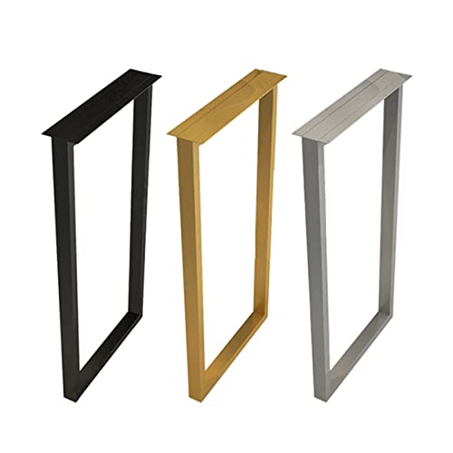 AEGCAOJH Robuste Tischbeine aus Eisen, Möbelbeine, Esstischbeine mit verstellbaren Schutzfüßen, industriell modern, für Couchtisch, Esstisch, Cocktailtisch, Heimwerker, 1er-Set (Farbe: Silb von AEGCAOJH