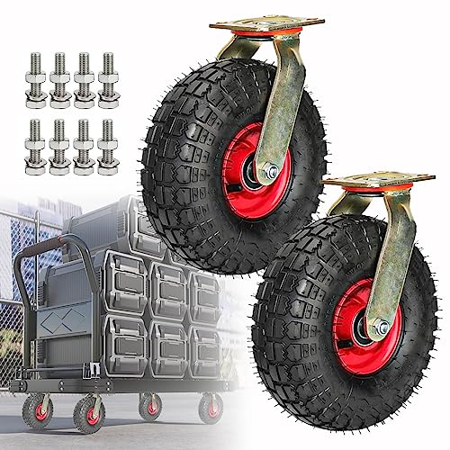 AEGCAOJH Satz mit 2 Hochleistungs-Lenkrollen für die Industrie, hochelastische, pneumatische, leise Lenkrolle, stoßdämpfende Transportrolle, Vakuum-Stil, verschleißfest AEGCAOJH Satz mit 2 Hochleistungs-Lenkrollen für die Industrie, hochelastische, pneumatische, leise Lenkrolle, stoßdämpfende Transportrolle, Vakuum-Stil, verschleißfest von AEGCAOJH