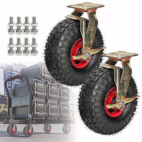 AEGCAOJH Satz mit 2 Hochleistungs-Lenkrollen für die Industrie, hochelastische, pneumatische, leise Lenkrolle, stoßdämpfende Transportrolle, Vakuum-Stil, verschleißfest AEGCAOJH Satz mit 2 Hochleistungs-Lenkrollen für die Industrie, hochelastische, pneumatische, leise Lenkrolle, stoßdämpfende Transportrolle, Vakuum-Stil, verschleißfest von AEGCAOJH