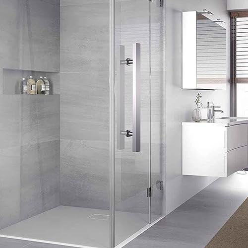 AEGCAOJH Schiebetürgriff für Scheunentore, Glas-Duschtürgriff, 18 24 30 40 50 60 70 Zoll, großes Schiebetürgriff-Set für Schrank und Balkonterrasse, doppelseitiger Scheunentorgriff, Ersatz von AEGCAOJH