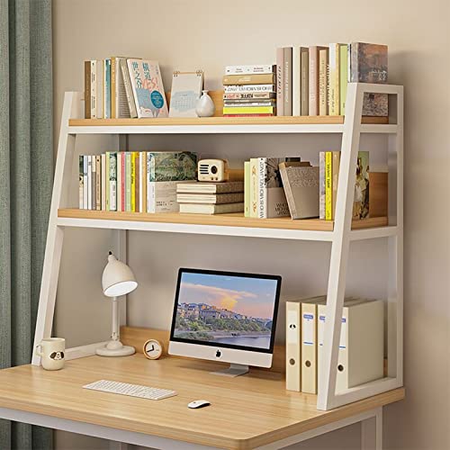 AEGCAOJH Schreibtischregalständer - 2-stufiges industrielles Leiter-Schreibtisch-Bücherregal, Schreibtisch-Bücherregal-Organizer, Schreibtisch-Bücherregal für Computertisch, multifunktional von AEGCAOJH