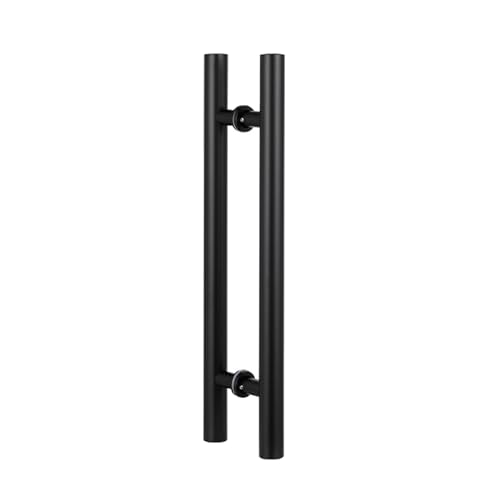 AEGCAOJH Schwarze, Moderne doppelseitige Scheunentorgriffe, Push-Pull-Glastürgriffe für Innen-/Außentüren, 150 x 120 cm von AEGCAOJH