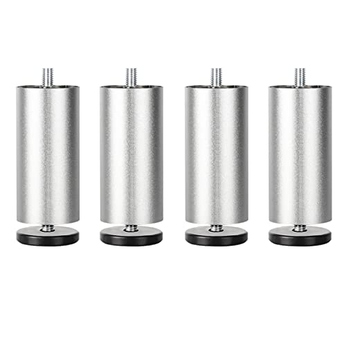 AEGCAOJH Tischfüße, 4er-Pack verstellbare Möbelbeine aus Metall, Sofa-Tischbeine, Ersatzstützfüße für Schränke aus Aluminiumlegierung, für Schrank, Couch, Badezimmerschrank, Couchtisch, Bet AEGCAOJH Tischfüße, 4er-Pack verstellbare Möbelbeine aus Metall, Sofa-Tischbeine, Ersatzstützfüße für Schränke aus Aluminiumlegierung, für Schrank, Couch, Badezimmerschrank, Couchtisch, Bet von AEGCAOJH