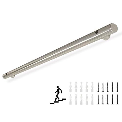 AEGCAOJH Treppenhandlaufhalterungssatz 30-600 cm Edelstahlrohr Treppengeländer Handläufe Wandmontage Treppengeländer Sicherheitsstütze für den Innen- und Außenbereich Rutschfester Haltegrif von AEGCAOJH