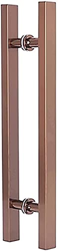 AEGCAOJH Türgriffe Glastürgriff, Roségold Edelstahl Vierkantrohr T-Stangen-Türgriffe, Duschtürgriff Schiebetür Holztür Scheunentorgriff (100 x 70 cm) von AEGCAOJH