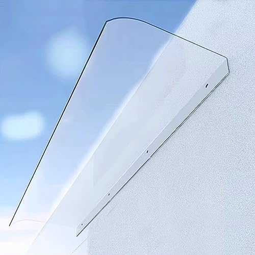 AEGCAOJH Unsichtbares Vordach für die Außenterrasse der Haustür, Eingangsmarkise, gewölbtes Sonnendach, Regenschutzabdeckung für Fenstermarkise, transparente Polycarbonatabdeckung, UV-Schut von AEGCAOJH