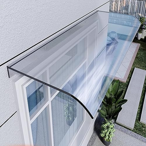 AEGCAOJH Veranda-Überdachung für Hausfronten,Vordach-Markise für Haustür,Geräuschloser Regenschutz für Fenster,Balkon-Markise,Unsichtbare transparente Polycarbonat-Abdeckung,Fenster-Markise von AEGCAOJH