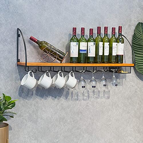 AEGCAOJH Weinregale für die Küche, Wandhalter | Rustikaler Weinflaschenhalter aus Metall und Holz zur Wandmontage | Weinglasregale oder Getränkehalter | Wandregal, Aufbewahrungs- und Organi AEGCAOJH Weinregale für die Küche, Wandhalter | Rustikaler Weinflaschenhalter aus Metall und Holz zur Wandmontage | Weinglasregale oder Getränkehalter | Wandregal, Aufbewahrungs- und Organi von AEGCAOJH