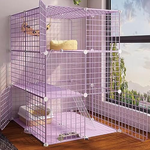 Katzenkäfig, Innenraum, Katzenkäfig aus Metalldraht, mehrere Plattformen, leicht zu reinigen, Hundekäfig, Katzenzaun, Katzenhaus, leicht zu montieren, großer Trainingsplatz für Hau Katzenkäfig, Innenraum, Katzenkäfig aus Metalldraht, mehrere Plattformen, leicht zu reinigen, Hundekäfig, Katzenzaun, Katzenhaus, leicht zu montieren, großer Trainingsplatz für Hau von AEGCAOJH