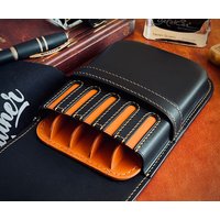 Black Amber 5 Stiftemäppchen, Leder Stiftemäppchen, Federmäppchen, Federmäppchen von AEGEANLEATHERCo