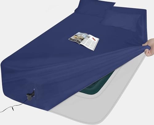 AEHISDHIE Luftmatratzen-Bettlaken, 2-teiliges Set, geeignet für aufblasbare Matratzen mit Einer Tiefe von 45,7 cm, kann ohne Demontage aufgeblasen Werden, praktisch, stabil, einfach zu bedienendes AEHISDHIE Luftmatratzen-Bettlaken, 2-teiliges Set, geeignet für aufblasbare Matratzen mit Einer Tiefe von 45,7 cm, kann ohne Demontage aufgeblasen Werden, praktisch, stabil, einfach zu bedienendes von AEHISDHIE