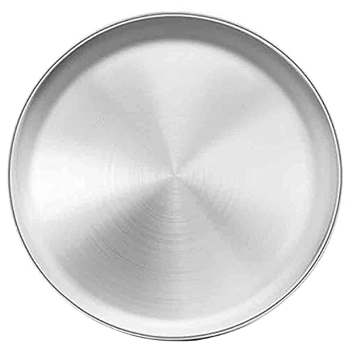 Edelstahl Silberteller Western Food Plattenschale Schmuckablage [23 cm]. von AEIOFU
