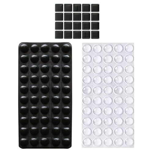 AEIOPRS 120 pcs Elastikpuffer Transparent Schutzpuffer Möbelpuffer Gummipuffer Selbstklebend Anschlagdämpfer Türpuffer für Tür Schranktür Möbel von AEIOPRS