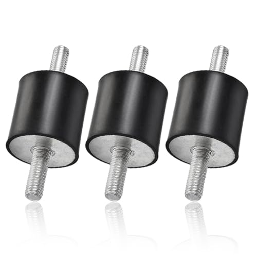 AEIOPRS 3 Pcs Gummipuffer m6 Vibrationsisolator Halterungen M6 20 x 20 Luftkompressor-Pumpe Anti-Vibration Gummihalterung Stoßdämpfer von AEIOPRS
