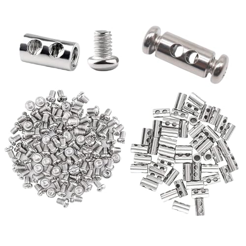 AEIOPRS 30 pcs Drahtseilklemmen Seilklemme von Metallseilklemmen Drahtseil selbstsichernde Schnalle geeignet für Drahtseile und Kabel mit einem Durchmesser von 1–1.5 mm von AEIOPRS