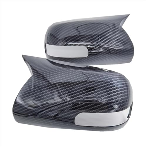 AEIOUPMMA 1 Paar Auto Bullhorn Typ Rückspiegel Gehäuse ABS Carbon Fiber Muster Reverse Spiegel Abdeckung Für Toyota Camry 06-11 von AEIOUPMMA
