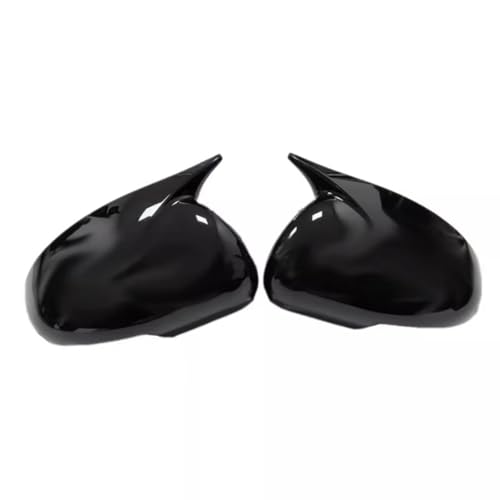 AEIOUPMMA 1 Paar Auto OX Horn Rückspiegel Gehäuse Trim Cover glänzend schwarz Seite Tür Spiegel Shell Caps Für Kia Rio 2011-2016 von AEIOUPMMA