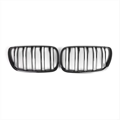 AEIOUPMMA 1 Paar Auto Vorne Niere Grills Glänzend Schwarz Haube Grill Racing Grills Für BMW X3 E83 SUV 2007-2010 von AEIOUPMMA